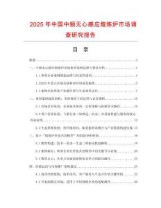 2025年中國(guó)中頻無(wú)心感應(yīng)熔煉爐市場(chǎng)調(diào)查研究報(bào)告