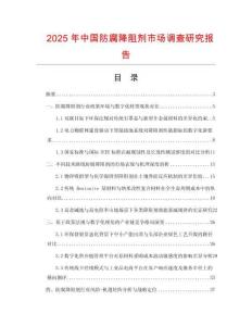 2025年中國防腐降阻劑市場調查研究報告