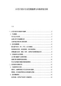 AI芯片设计行业发展趋势与风险评估分析
