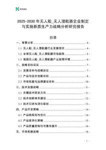 2025-2030年無人船_無人潛航器企業制定與實施新質生產力戰略分析研究報告