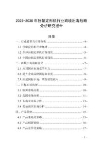2025-2030年拉幅定形機行業跨境出海戰略分析研究報告