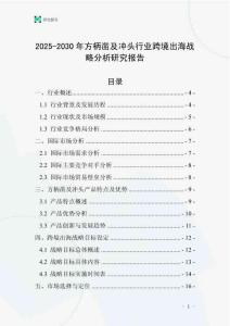 2025-2030年方柄鑿及沖頭行業跨境出海戰略分析研究報告