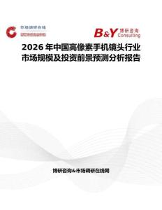 2026年中國高像素手機鏡頭行業市場規模及投資前景預測分析報告
