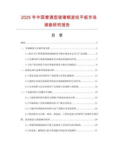 2025年中國普通型玻璃鋼波紋平板市場調查研究報告