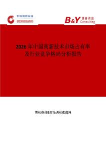 2026年中國高新技術市場占有率及行業競爭格局分析報告