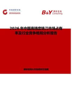 2026年中國高精度銑刀市場占有率及行業(yè)競爭格局分析報告