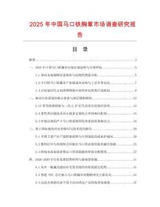 2025年中國馬口鐵胸章市場調查研究報告
