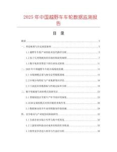 2025年中國越野車車輪數據監測報告