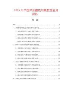 2025年中國異形腰線母模數(shù)據(jù)監(jiān)測報告