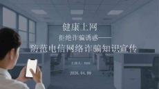 健康上網(wǎng) 拒絕詐騙誘惑防范電信網(wǎng)絡(luò)詐騙知識宣傳