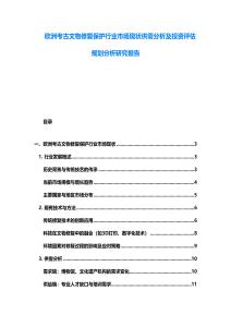 歐洲考古文物修復(fù)保護(hù)行業(yè)市場(chǎng)現(xiàn)狀供需分析及投資評(píng)估規(guī)劃分析研究報(bào)告