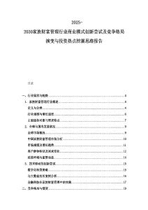 2025-2030家族財(cái)富管理行業(yè)商業(yè)模式創(chuàng)新嘗試及競爭格局演變與投資熱點(diǎn)挖掘思路報(bào)告