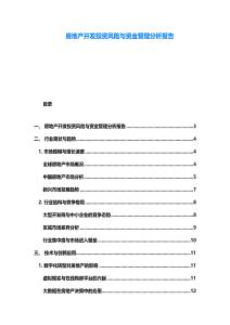 房地產開發投資風險與資金管理分析報告