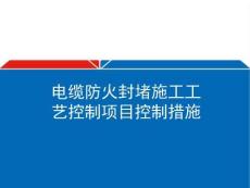 電纜防火封堵工藝控制措施