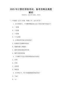 2025年計算機等級考試：備考攻略及真題解析