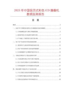 2025年中國(guó)吸頂式彩色CCD攝像機(jī)數(shù)據(jù)監(jiān)測(cè)報(bào)告
