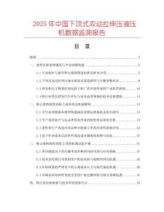 2025年中國(guó)下頂式雙動(dòng)拉伸壓液壓機(jī)數(shù)據(jù)監(jiān)測(cè)報(bào)告
