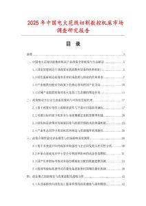 2025年中國電火花線切割數控機床市場調查研究報告