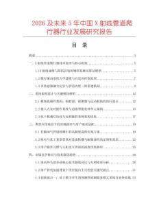 2026及未來5年中國X射線管道爬行器行業(yè)發(fā)展研究報(bào)告