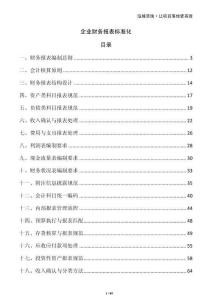 企業(yè)財(cái)務(wù)報表標(biāo)準(zhǔn)化