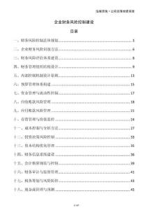 企業(yè)財(cái)務(wù)風(fēng)險(xiǎn)控制建設(shè)