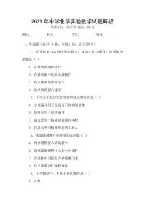 2026年中學化學實驗教學試題解析