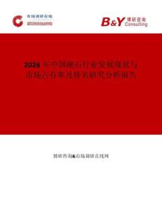 2026年中國剛石行業發展現狀與市場占有率及排名研究分析報告