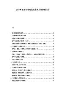 云計算服務市場現狀及未來發展預測報告