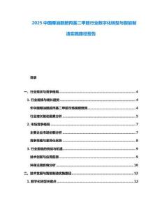 2025中國椰油酰胺丙基二甲胺行業(yè)數(shù)字化轉(zhuǎn)型與智能制造實施路徑報告