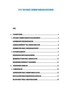 2025寒冷地區(qū)工程勘察與建設(shè)技術(shù)研究報告