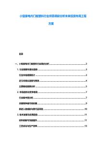 小型家電內(nèi)門(mén)板塑料行業(yè)供需調(diào)研分析未來(lái)投資布局工程方案