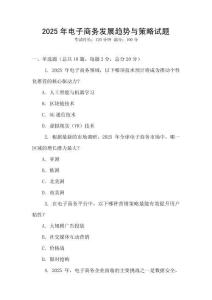 2025年電子商務(wù)發(fā)展趨勢(shì)與策略試題