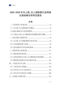 2025-2030年無人船_無人潛航器行業跨境出海戰略分析研究報告