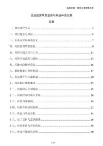 企業(yè)運(yùn)營風(fēng)險(xiǎn)監(jiān)測與響應(yīng)體系方案