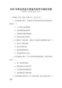 2025年職業(yè)技能大賽備考指導與模擬試題