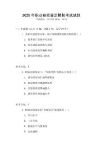 2025年職業(yè)技能鑒定模擬考試試題