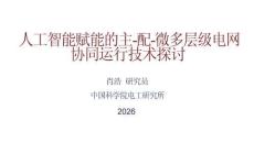 人工智能賦能的主-配-微多層級電網(wǎng)協(xié)同運(yùn)行技術(shù)探討（41頁P(yáng)PT）