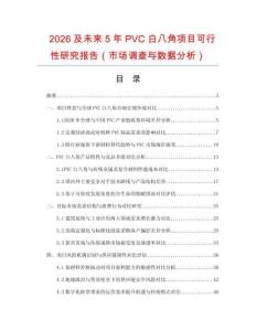2026及未來5年P(guān)VC白八角項(xiàng)目可行性研究報(bào)告（市場調(diào)查與數(shù)據(jù)分析）