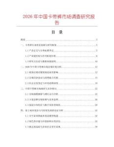 2026年中國卡帶褲市場調查研究報告