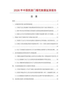 2026年中國凱旋門煙花數(shù)據(jù)監(jiān)測報告