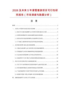 2026及未來5年滑雪套裝項目可行性研究報告（市場調查與數據分析）