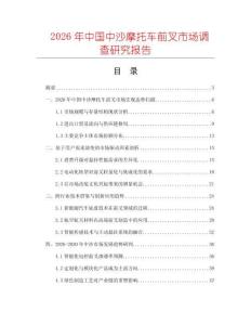2026年中國中沙摩托車前叉市場調查研究報告