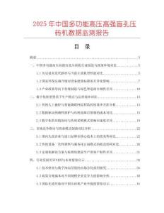 2025年中國(guó)多功能高壓高強(qiáng)盲孔壓磚機(jī)數(shù)據(jù)監(jiān)測(cè)報(bào)告