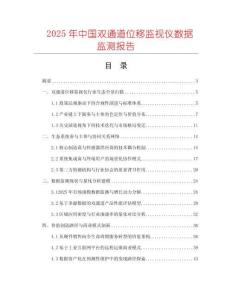 2025年中國雙通道位移監視儀數據監測報告