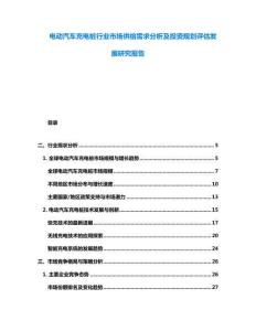 電動(dòng)汽車充電樁行業(yè)市場供給需求分析及投資規(guī)劃評(píng)估發(fā)展研究報(bào)告