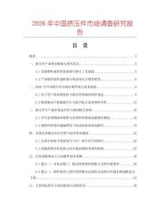 2026年中國擠壓件市場調查研究報告