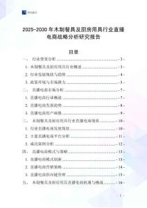 2025-2030年木制餐具及廚房用具行業直播電商戰略分析研究報告