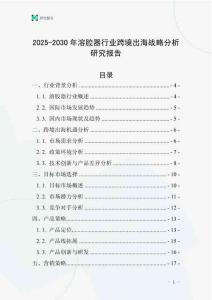 2025-2030年溶膠器行業跨境出海戰略分析研究報告