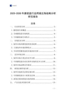 2025-2030年搪瓷盤行業跨境出海戰略分析研究報告