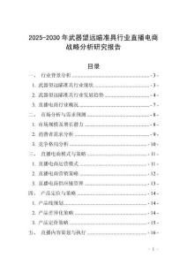 2025-2030年武器望遠(yuǎn)瞄準(zhǔn)具行業(yè)直播電商戰(zhàn)略分析研究報(bào)告